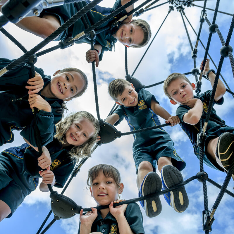 Mercedes College children building confidence and physical skills through safe outdoor play
